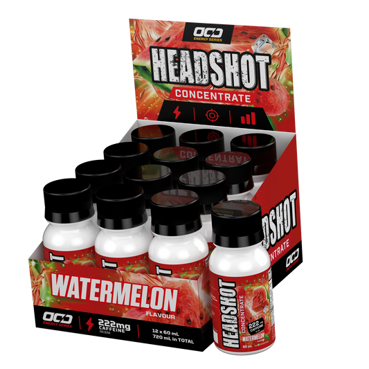 Headshot Energy Shots – Watermelon, box of 12