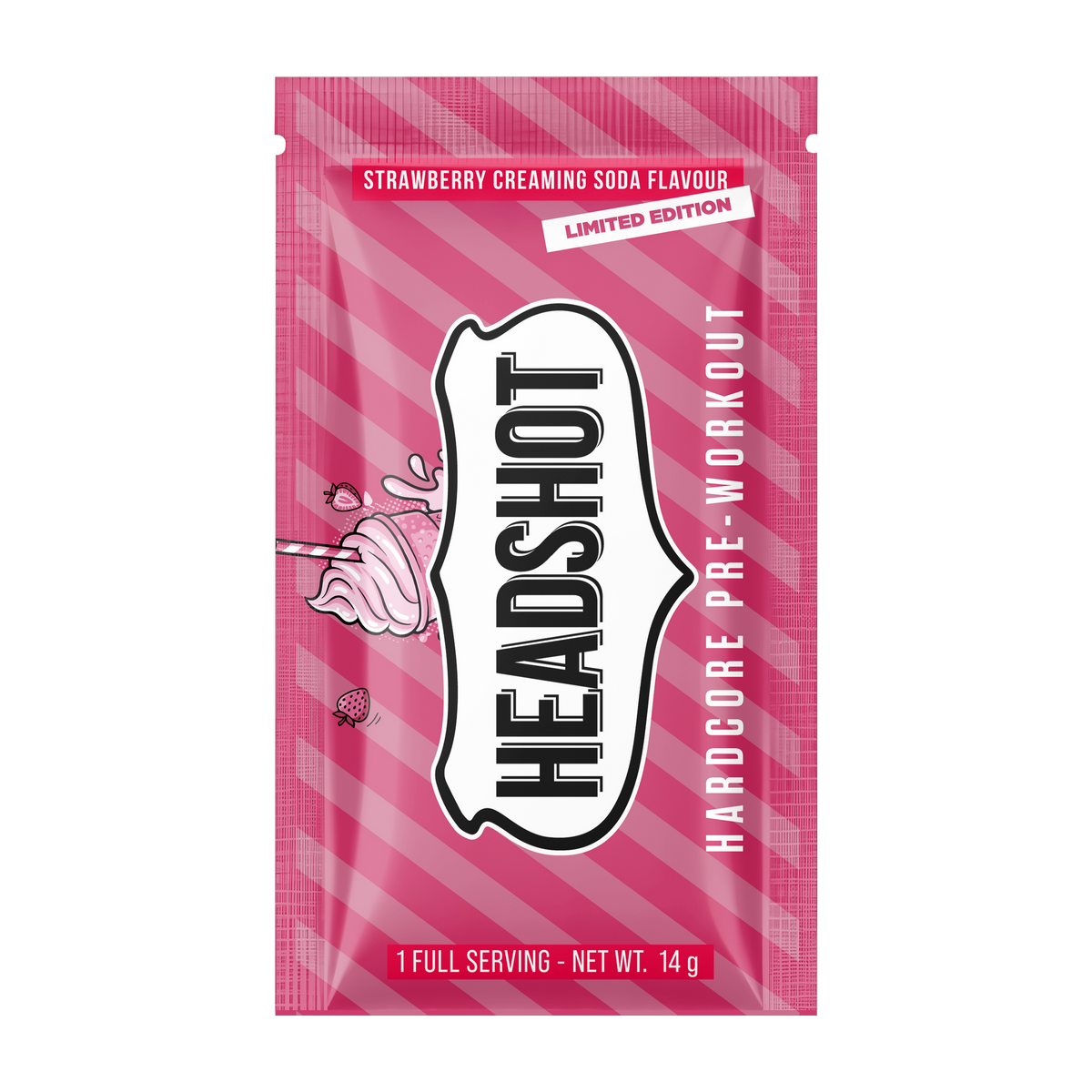 Headshot Single Serve – Strawberry Creaming Soda (limited edition)