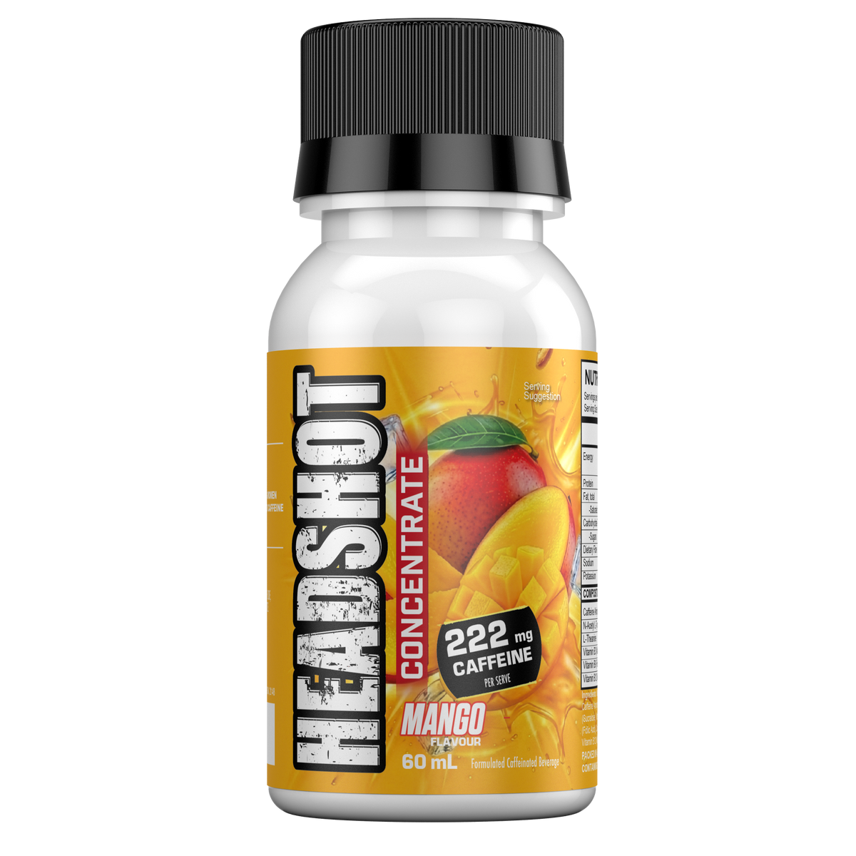 Headshot Energy Shot – Mango 60 mL bottle