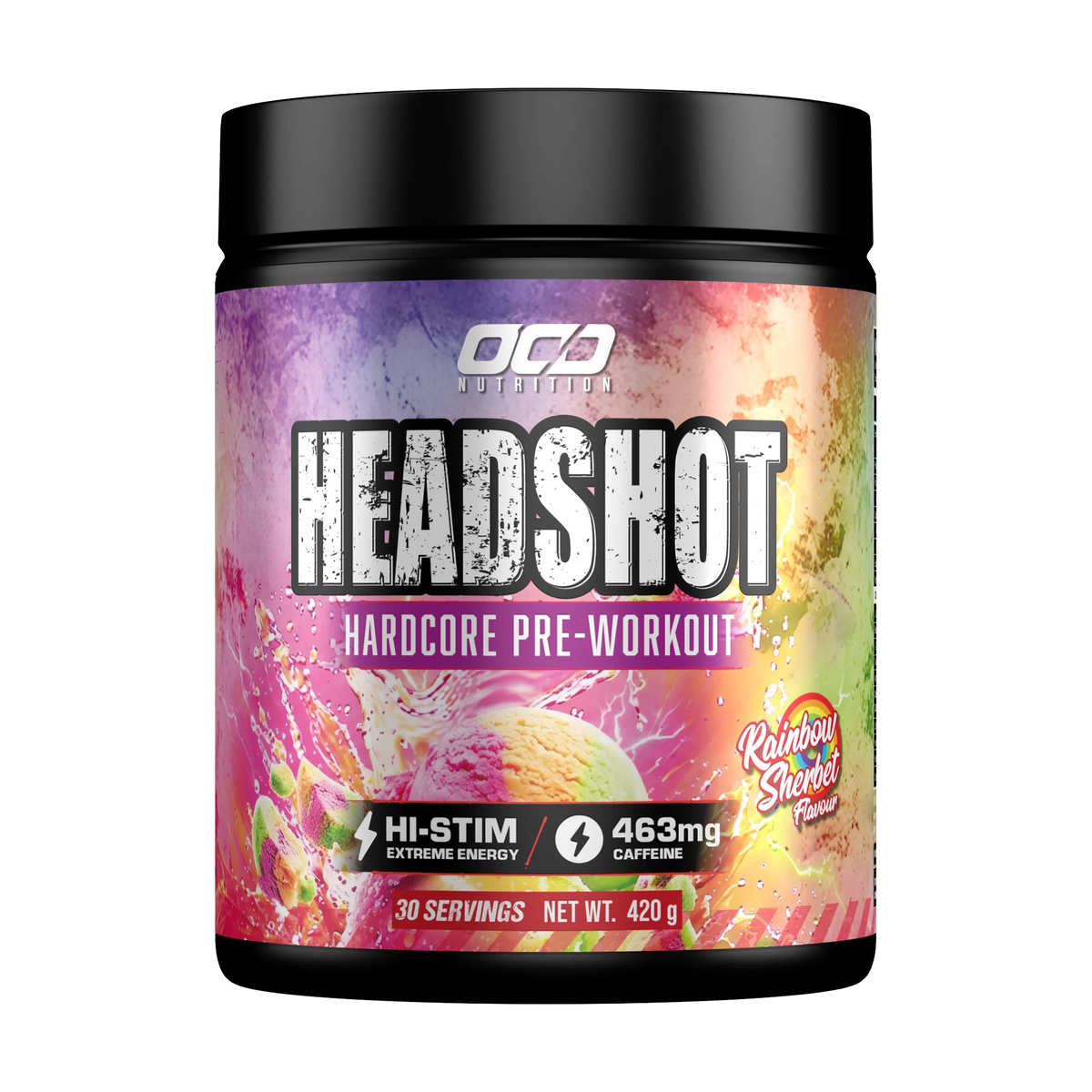 Headshot Pre-Workout – Rainbow Sherbet
