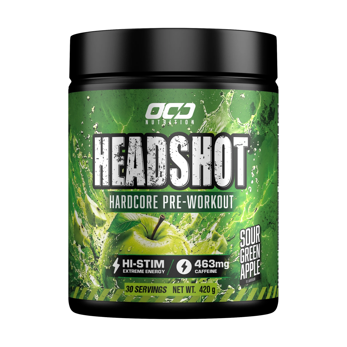 Headshot Pre-Workout – Sour Green Apple