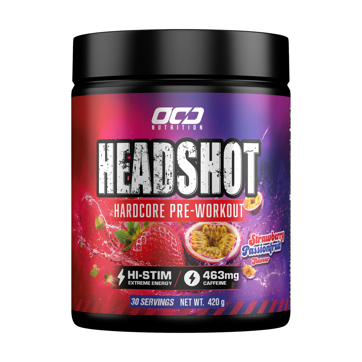Headshot Pre-Workout – Strawberry Passionfruit