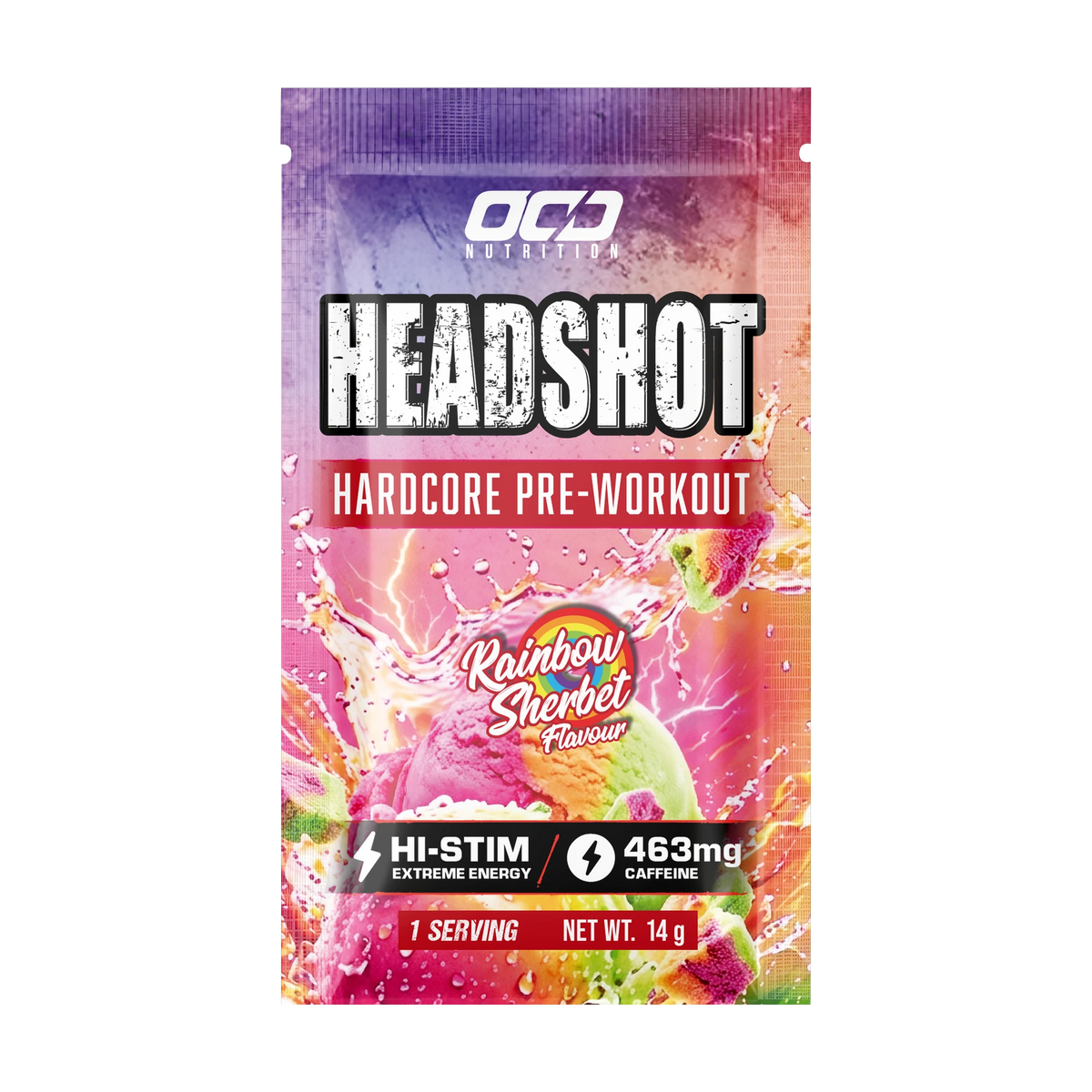 Headshot Single Serve – Rainbow Sherbet