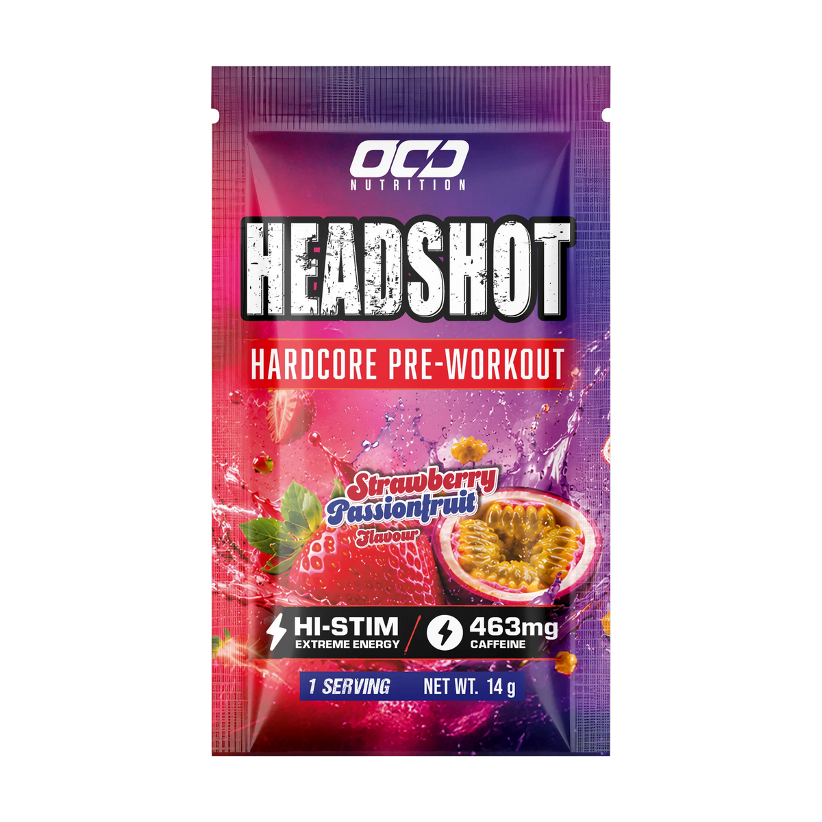 Headshot Single Serve – Strawberry Passionfruit