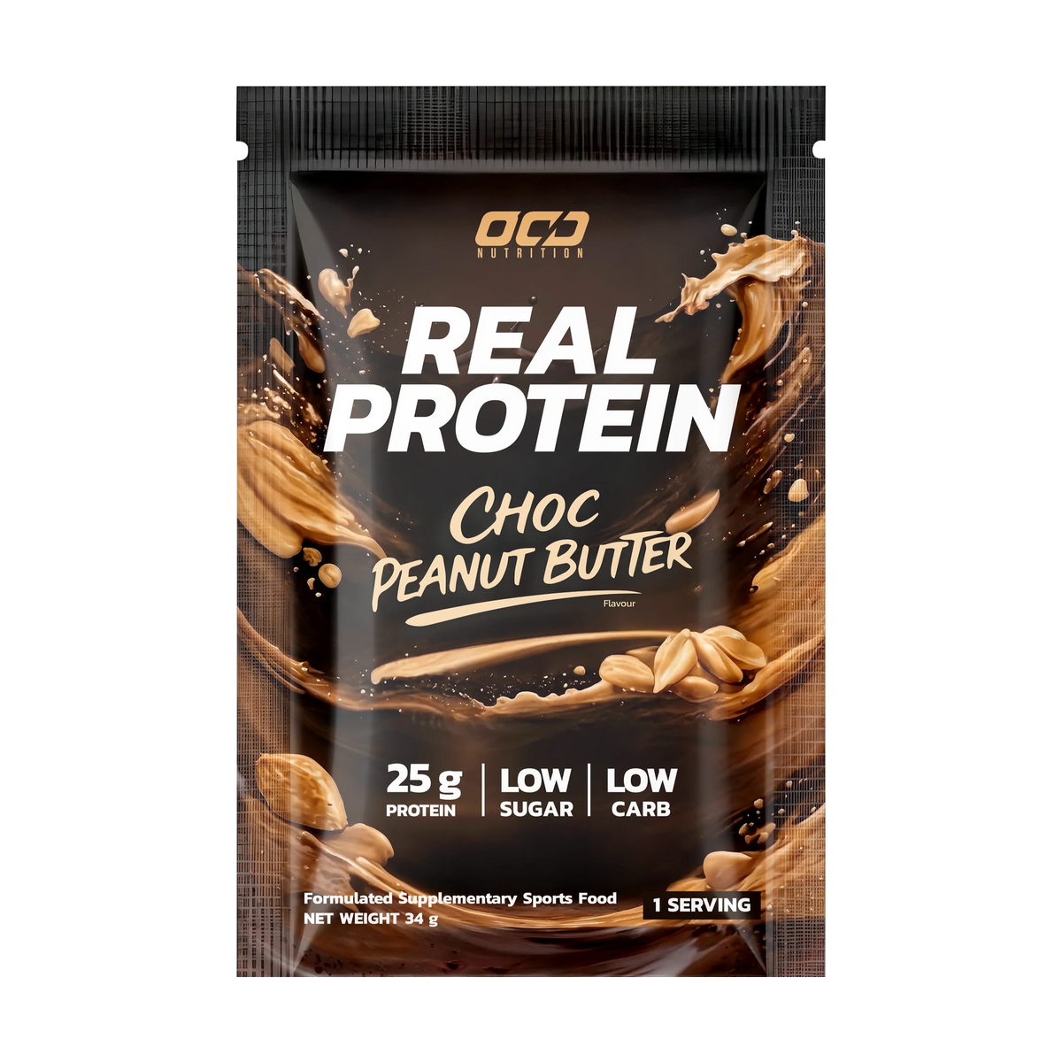 Real Protein Single Serve – Choc Peanut Butter