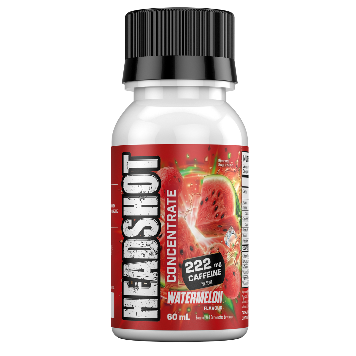 Headshot Energy Shot – Watermelon 60 mL bottle