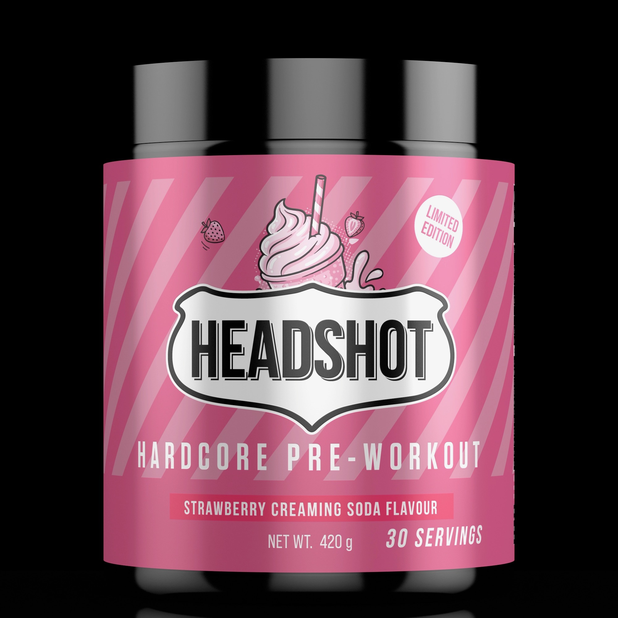 Headshot Pre-Workout Strawberry Creaming Soda